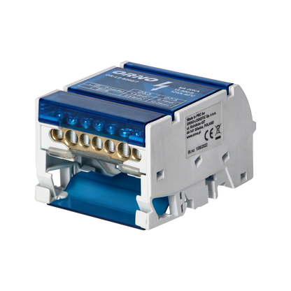 Ripartitore di Distribuzione Quadripolare 7 Fori | Morsettiera Professionale OR-LZ-8202/7