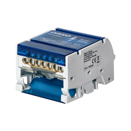 Ripartitore di Distribuzione Quadripolare 7 Fori | Morsettiera Professionale OR-LZ-8202/7