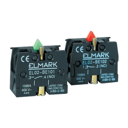 Contatto Ausiliario per Serie EL2 – Elmark EL02-BE (NO / NC)