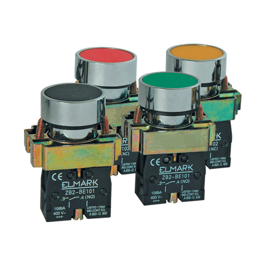 Pulsante Industriale Momentaneo 22mm – Serie Elmark EL2-BA