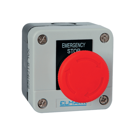 Pulsante di Emergenza a Fungo EL1-B174-1NC Rosso con Blocco - IP44