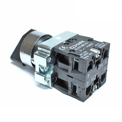 Selettore Rotativo a 3 Posizioni (2NO) – Commutatore Nero Serie Elmark EL2-BD33