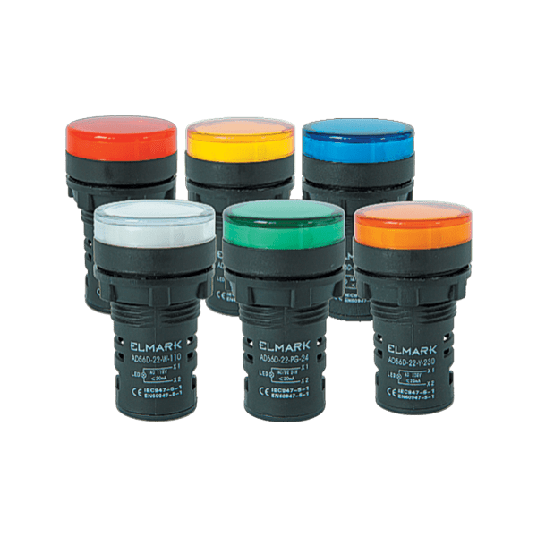 Lampada di Segnalazione LED 22mm 230V AC – Indicatore Serie Elmark AD56D