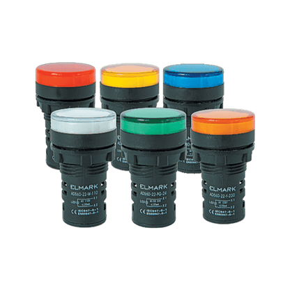 Lampada di Segnalazione LED 22mm 230V AC – Indicatore Serie Elmark AD56D