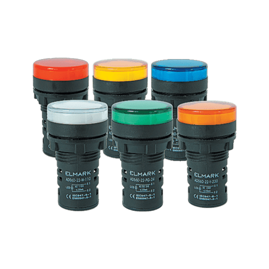 Lampada di Segnalazione LED 22mm 230V AC – Indicatore Serie Elmark AD56D