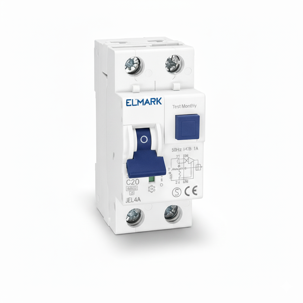 Magnetotermico Differenziale (RCBO) JEL4A 2P 20A 30mA 6kA Classe A Elmark 40225A