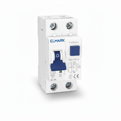 Magnetotermico Differenziale (RCBO) JEL4A 2P 20A 30mA 6kA Classe A Elmark 40225A