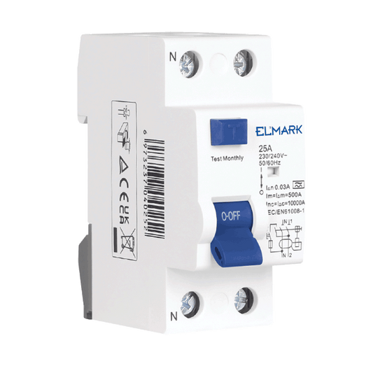 Interruttore Differenziale Puro ELMARK JEL 1A Tipo A 2P 32A 30mA (Cod. 40531)