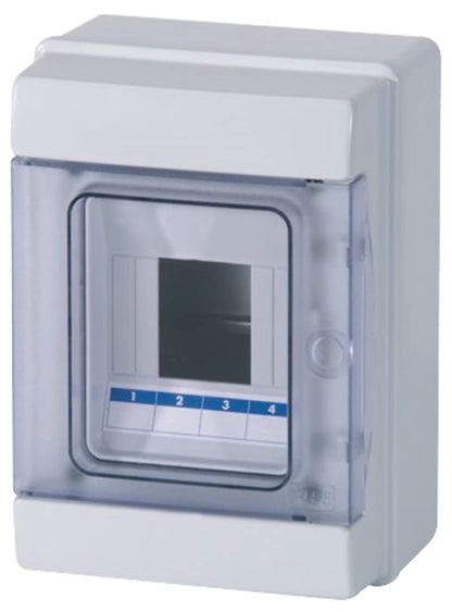 Centralino Stagno IP65 4 Moduli DIN (Montaggio a Parete) - Made in Italy