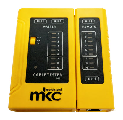 Tester di Rete LAN per Cavi RJ45, RJ11 e RJ12 - Melchioni MKCT450