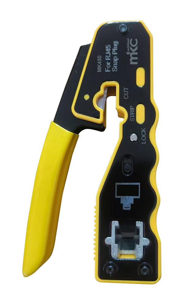 Pinza Crimpatrice Professionale Compatta per Plug RJ45 Passanti (Pass-Through)