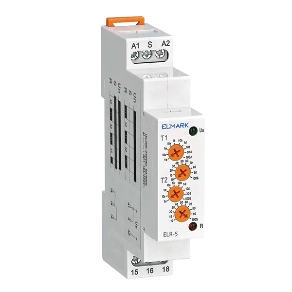 Relè Temporizzatore Ciclico Asimmetrico ELR-6 – Multitensione 12-240V (2x16A)