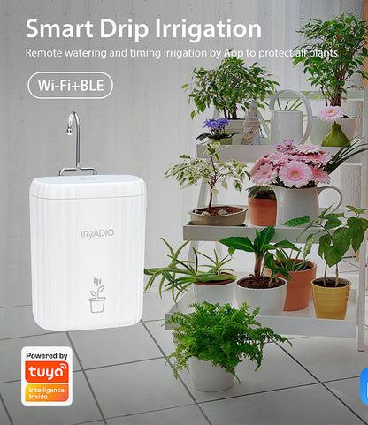 Kit Irrigazione Smart Wi-Fi per Interno esterno Irradio - Sistema Automatico a Goccia per 10 Vasi - Gestione via App iOS e Android