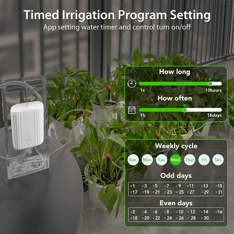Kit Irrigazione Smart Wi-Fi per Interno esterno Irradio - Sistema Automatico a Goccia per 10 Vasi - Gestione via App iOS e Android