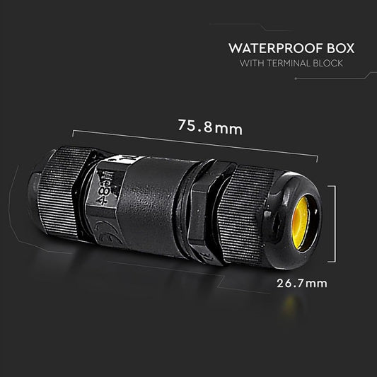 SKU 5877 VT-868  V-TAC Raccordo di Derivazione con Terminali Colore nero IP65