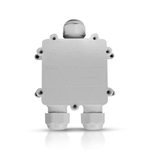 SKU 5981 VT-870  V-TAC Scatola di Derivazione con 3 Terminali 8-12mm Colore Bianco IP68