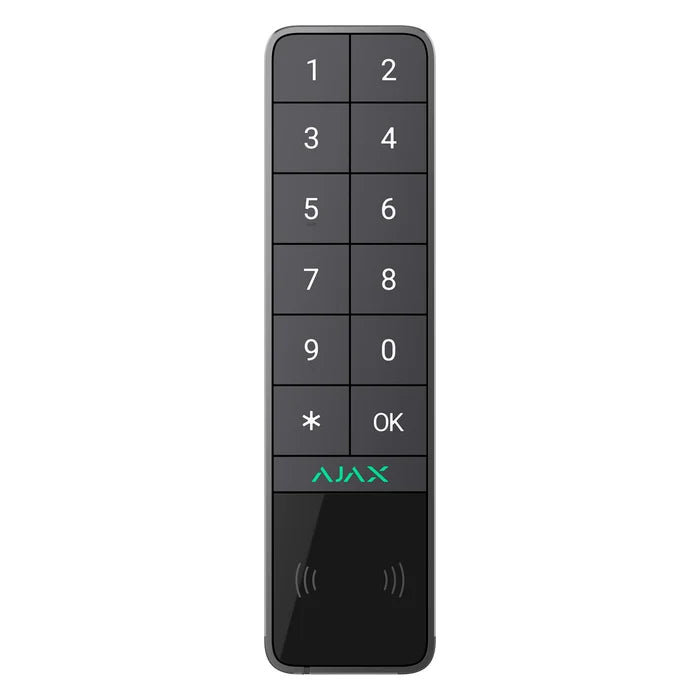Ajax KeyPad Outdoor Jeweller Tastiera Wireless da Esterno con RFID e Bluetooth - Nera (Cod. 99968)