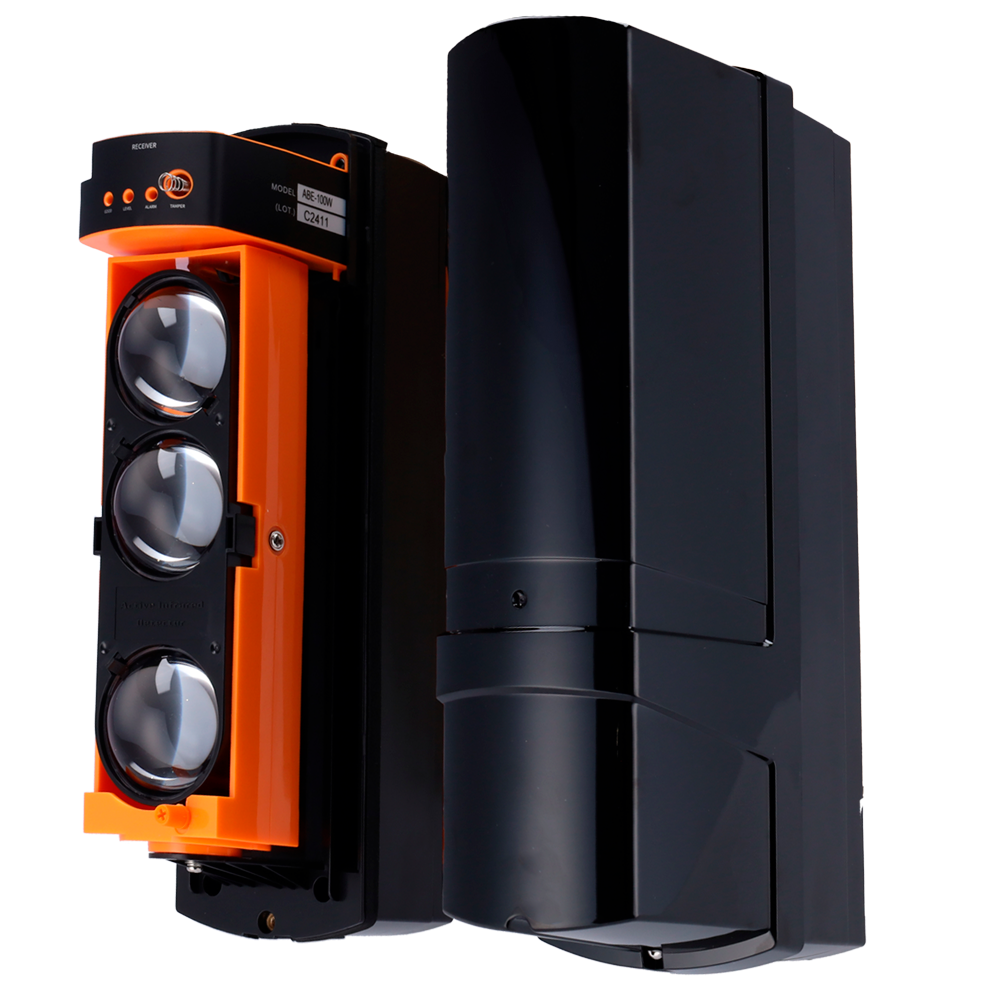 Barriera a Infrarossi Wireless da Esterno 3 Raggi 100m (Compatibile Ajax) - ABE-100W