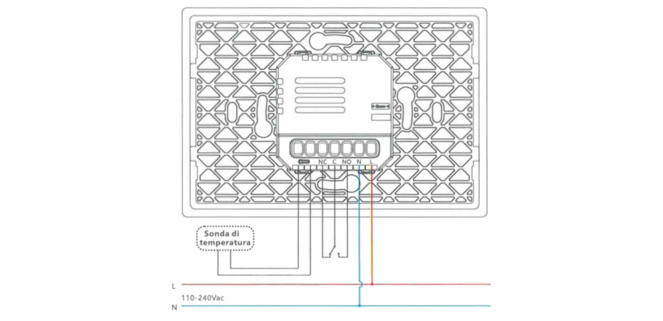 Cronotermostato WiFi Smart Luxtec ETWF4301 | Powered by Tuya, Controllo da App, Incasso