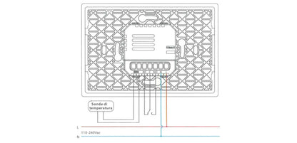 Cronotermostato WiFi Smart Luxtec ETWF4301 | Powered by Tuya, Controllo da App, Incasso