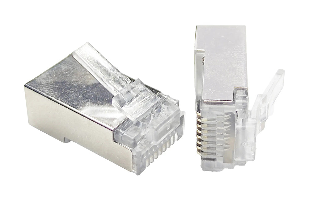 20 Connettori RJ45 Cat6 FTP Passanti per Cavo di Rete Schermato - Sistema Easy-Pass Professionale