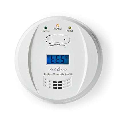 Nedis Sensore Rivelatore  Monossido Di Carbonio a batteria Certificato EN 50291 in conformità alle normative europee ideale per B&B