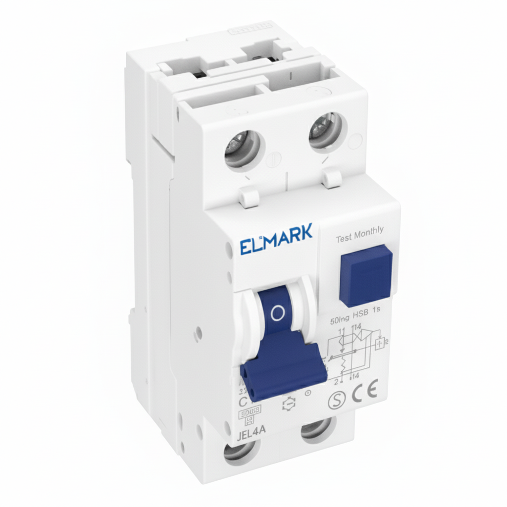 Magnetotermico Differenziale (RCBO) JEL4A 2P 10A 30mA 6kA Classe A Elmark 40211A