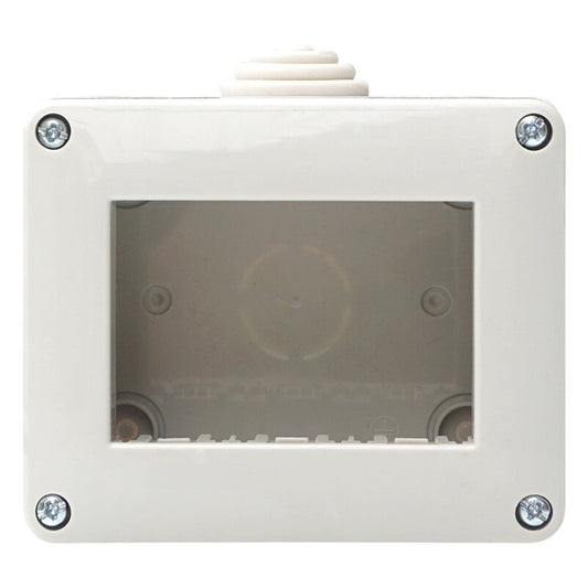 SUPPORTO SCATOLA ESTERNO  IP40 3 POSTI GRIGIO CHIARO COMPATIBILE VIMAR PLANA | ETTROIT | EV2503