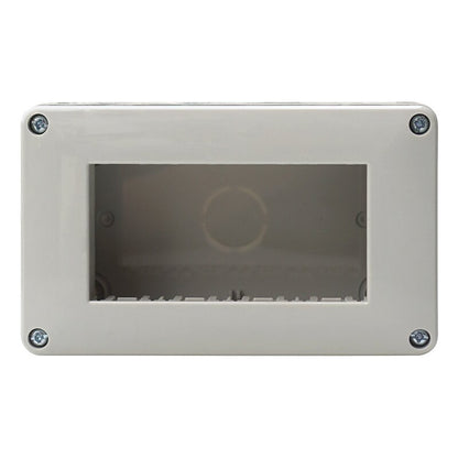 SUPPORTO SCATOLA ESTERNO  IP40 4 POSTI GRIGIO CHIARO COMPATIBILE VIMAR PLANA | ETTROIT | EV2504