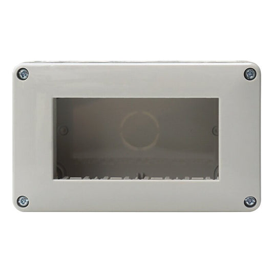 SUPPORTO SCATOLA ESTERNO  IP40 4 POSTI GRIGIO CHIARO COMPATIBILE VIMAR PLANA | ETTROIT | EV2504