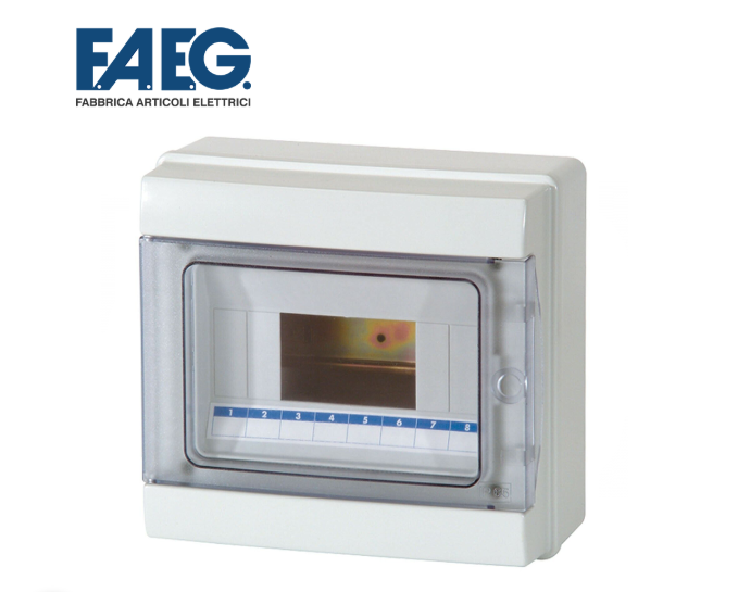 Centralino Stagno IP65 8 Moduli DIN (Montaggio a Parete) -  Made in Italy