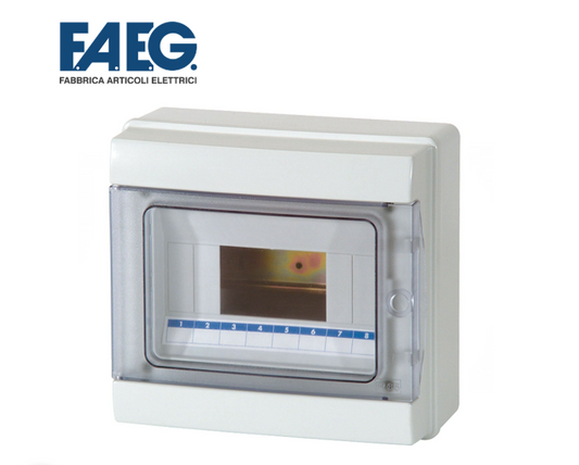 Centralino Stagno IP65 8 Moduli DIN (Montaggio a Parete) -  Made in Italy