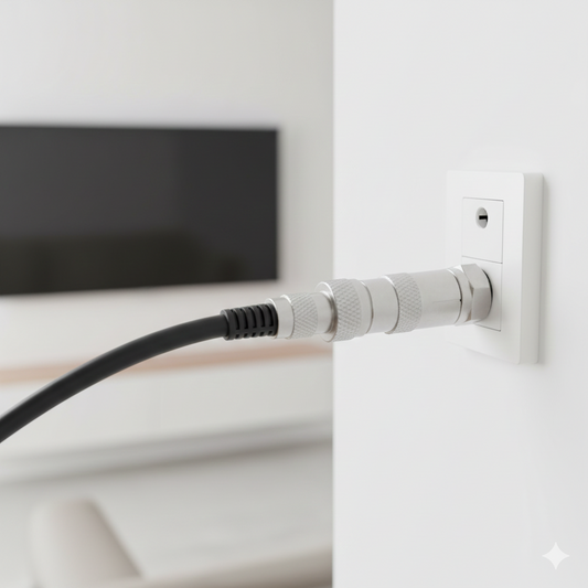 nr 5 Adattatori Antenna TV Professionale | Spina F Maschio a Presa TV Femmina 9.5mm | Metallico