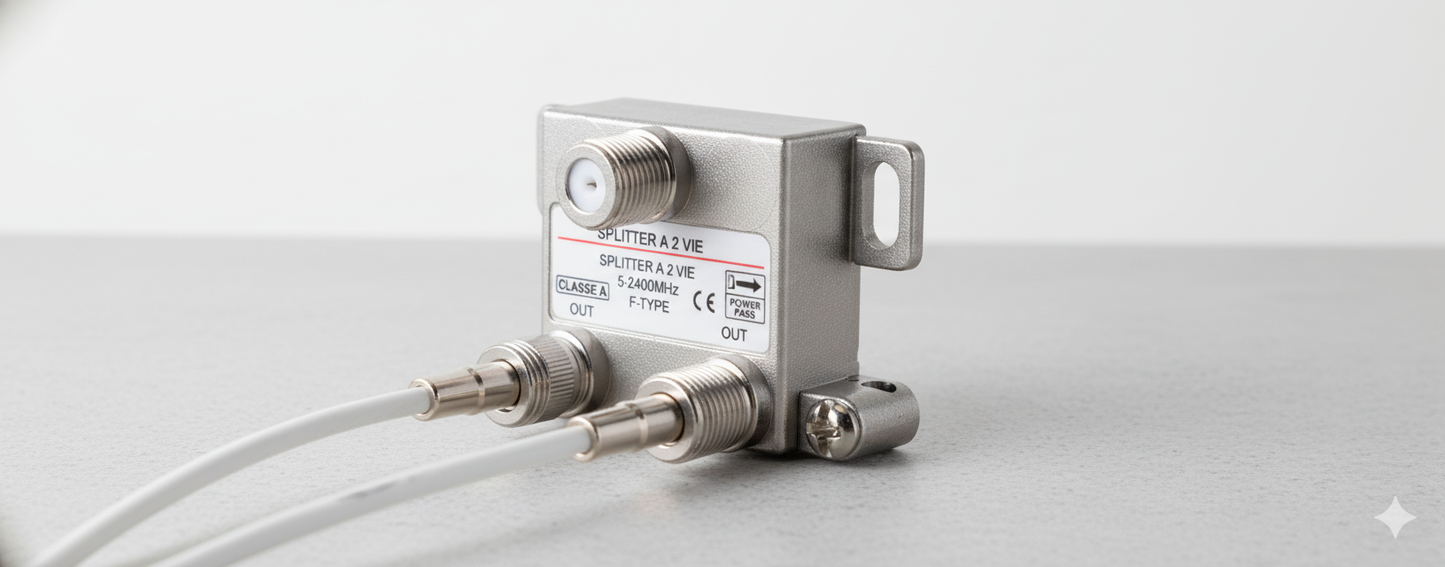 PAR2 - PARTITORI (SPLITTER) TIPO F CLASSE A CON PASSAGGIO DI C.C.