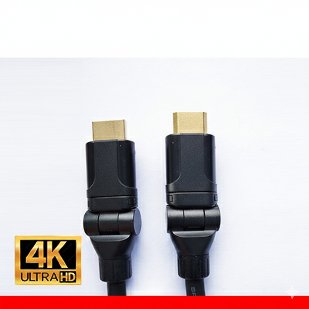Cavo HDMI 2.0 4K 60Hz con Connettori Rotanti 360° - 5 Metri - Alta Velocità 18Gbps