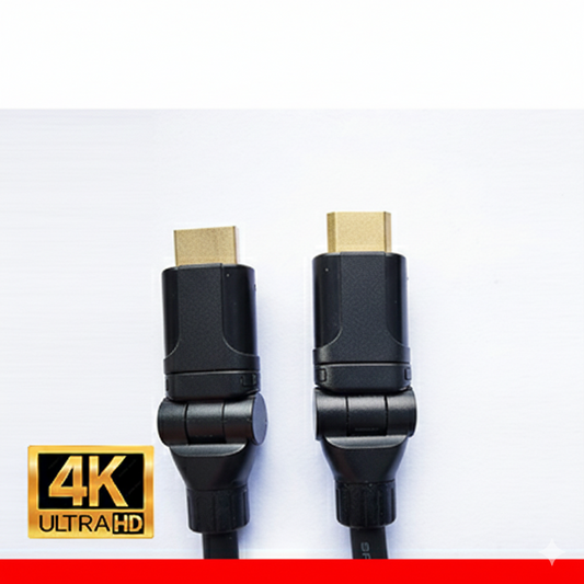 Cavo HDMI 2.0 4K 60Hz con Connettori Rotanti 360° - 5 Metri - Alta Velocità 18Gbps