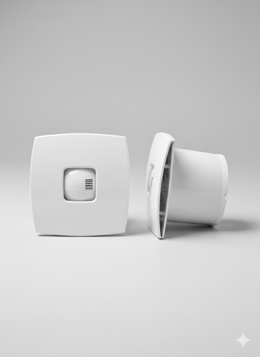 Aspiratore / Ventilatore Estrattore SILENT per Bagno Ø100mm con Valvola Antiritorno - Basso Consumo - Bianco