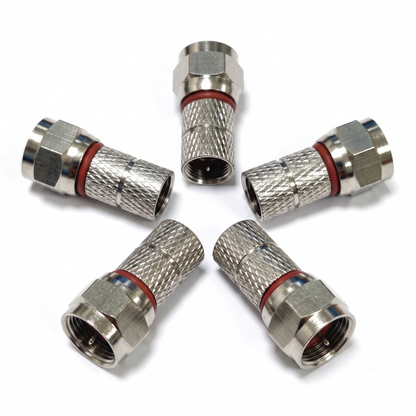 Connettore F Doppio O-Ring Professionale 5mm - Confezione 5 pz