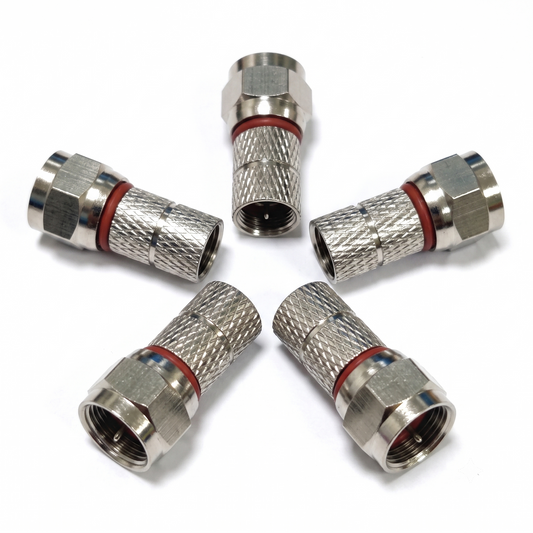 Connettore F Doppio O-Ring Professionale 5mm - Confezione 5 pz