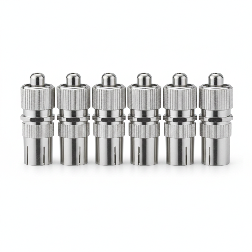 Set 5 Pezzi Presa Antenna TV Maschio 9.5mm - Metallica in Ottone Nichelato - 75 Ohm