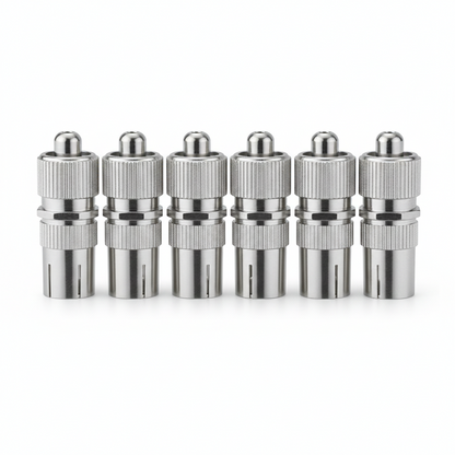 Set 5 Pezzi Presa Antenna TV Maschio 9.5mm - Metallica in Ottone Nichelato - 75 Ohm