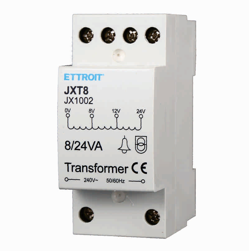 Trasformatore Citofonico Ettroit JX1002 - Guida DIN - 230V / 8-12-24V AC