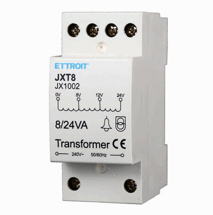 Trasformatore Citofonico Ettroit JX1002 - Guida DIN - 230V / 8-12-24V AC