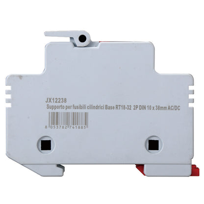 Ettroit portafusibile per fusibili cilindrici Base RT18-32 2P DIN 10,3x 38mm AC/DC | JX12238