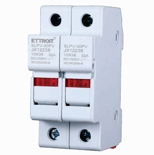 Ettroit portafusibile per fusibili cilindrici Base RT18-32 2P DIN 10,3x 38mm AC/DC | JX12238