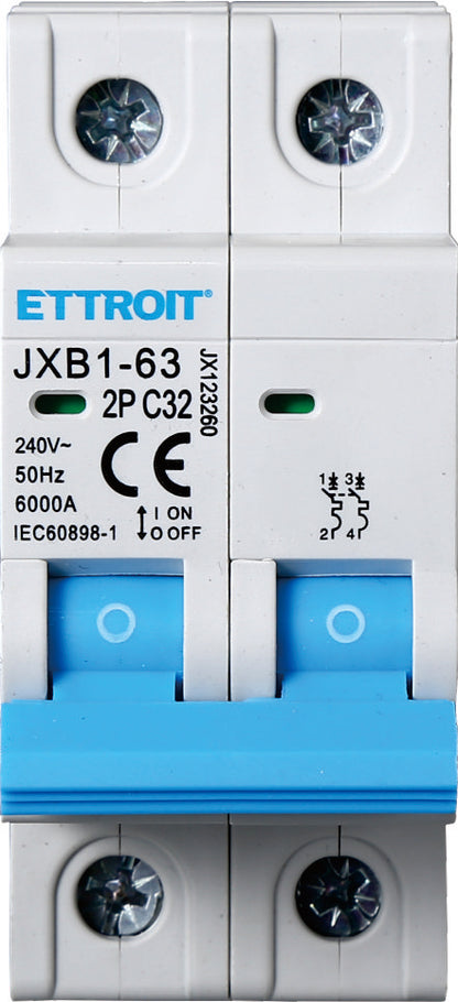 ETTROIT INTERRUTTORE MAGNETOTERMICO 2P 32A 220V 6KA | JX123260