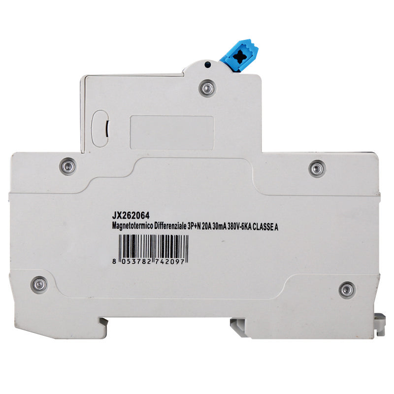 Magnetotermico Differenziale 3P+N 20A 30mA 380V 6KA Classe A Ettroit - JX262064