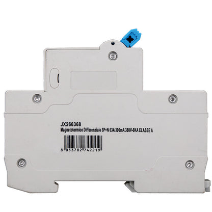 Magnetotermico Differenziale 3P+N 63A 300mA 380V 6KA Classe A Ettroit - JX266368