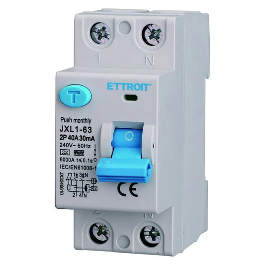 Interruttore Differenziale Puro Ettroit 2P 40A 30mA - Classe F (Anti-Disturbo) - 6kA