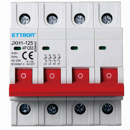 Interruttore Sezionatore 4 Poli 63A 380V-415V - Ettroit JX446300